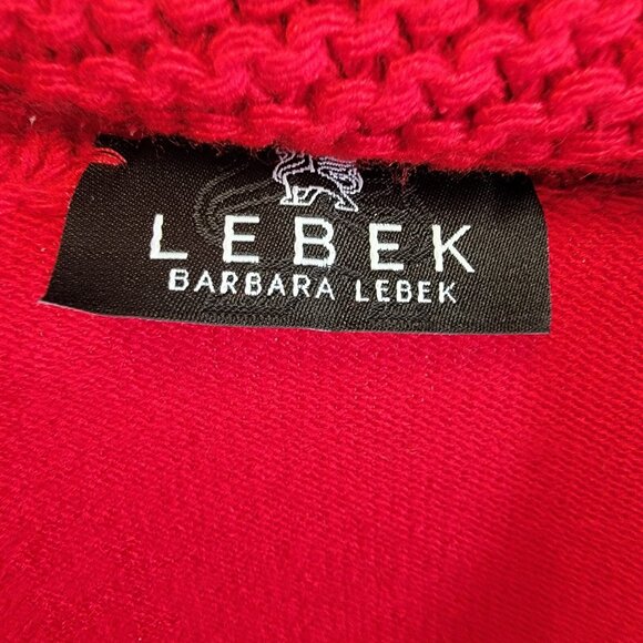 Barbara Lebek Cowl Neck Sweater‎ Women's Size 8 US 10 UK Red Soft EUC - Picture 2 of 7